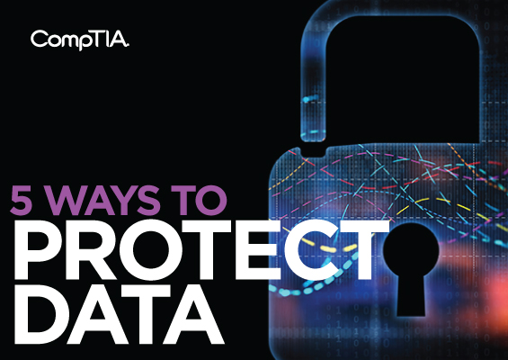 The headline 5 Ways to Protect Data with an image of a padlock