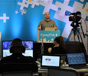 A behind-the-scenes look at Jesus Vigo's presentation at CompTIA Plus