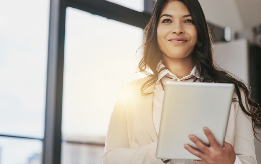 IT pro woman on a tablet