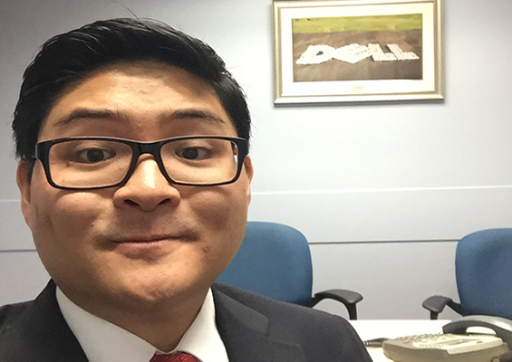 Edgar Ueno in his office at Dell