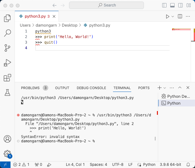 Figure 3 IDE python-debugger-errors