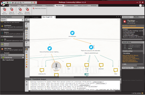 Using Maltego to gain open-source intelligence