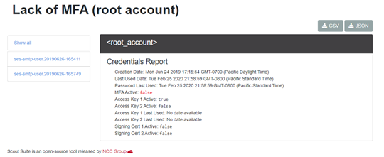 A vulnerability assessment of a cloud implementation