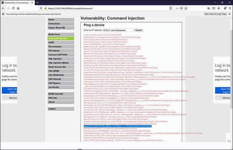 figure_6 Exploiting a vulnerability and viewing the results through the web browser Exploiting a vulnerability and viewing the results through the web browser