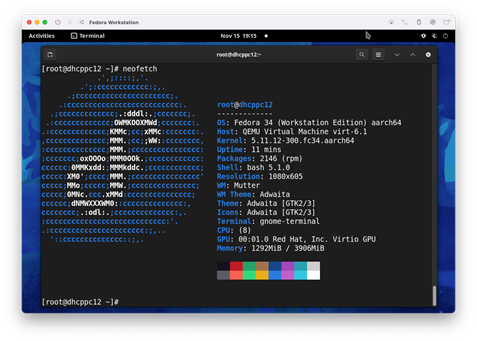 ARM-based Linux distribution in UTM