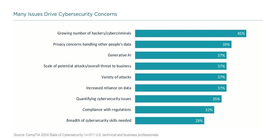 Many Issues Drive Cybersecurity Concerns