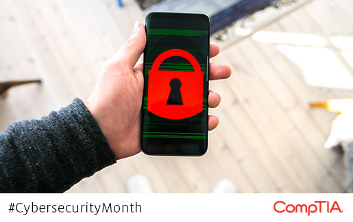 types of cyberattacks frame A person holds a mobile phone that has been hit with malware, a type of cyber attack
