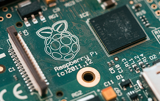 What Is Raspberry Pi new A photo of a Raspberry Pi