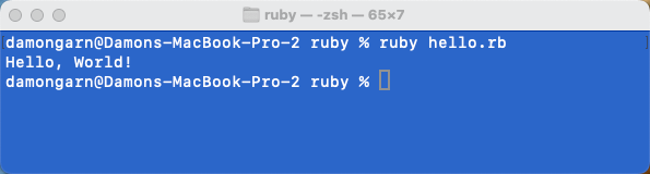 What Is Ruby helloworldrunning