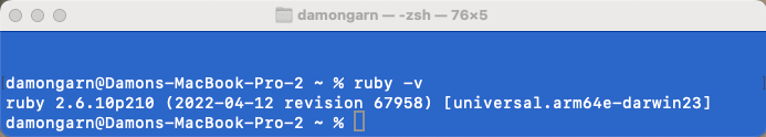 What Is Ruby ruby-v-on-mac