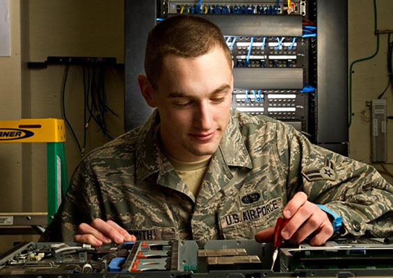 William Smith works on IT equipment for the National Guard.