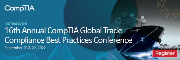09609 CompTIA Global Trade Compliance Best Practices Conference Assets_Email Banner 600x200