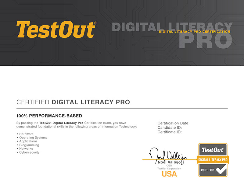 testout certification