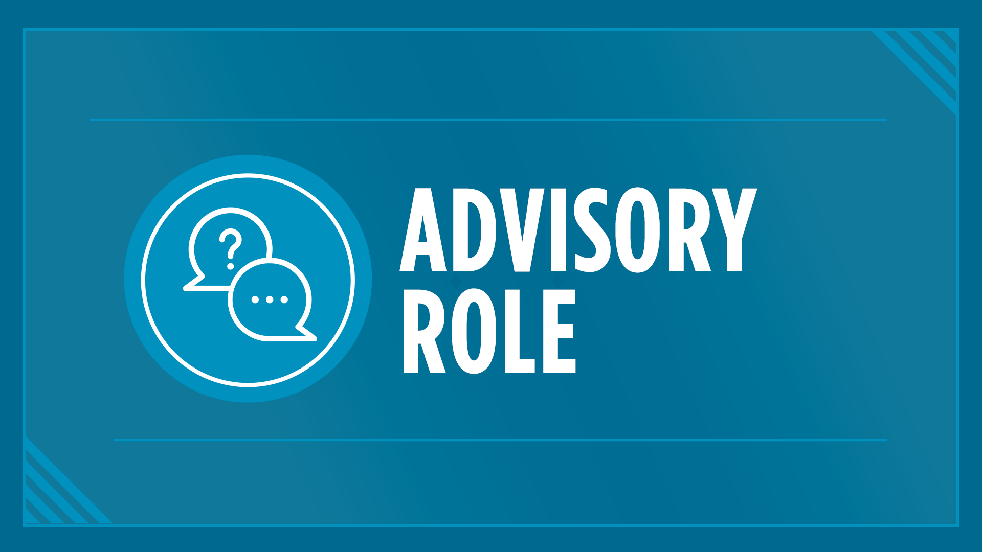 Network of Experts Advisory Role