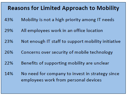 Reasons for Limited Approach to Mobility Reasons for Limited Approach to Mobility