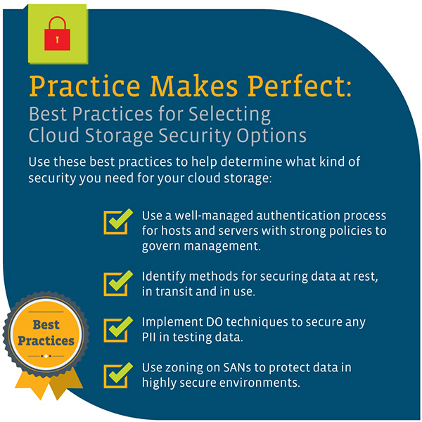 Practice makes perfect: best practices for selecting cloud storage security options