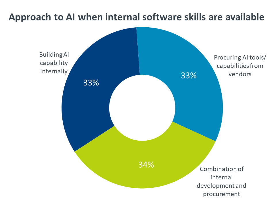 Approach to AI when internal software skills are available