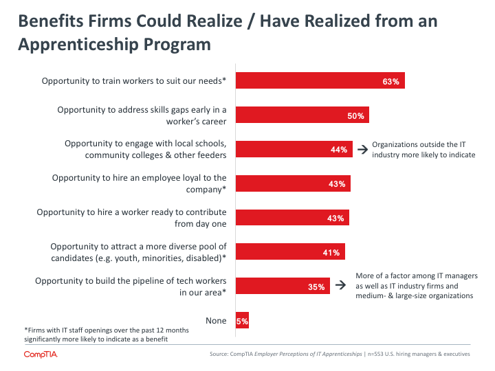 Benefits Firms Could Realize Have Realized from an Apprenticeship Program