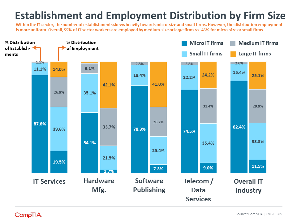 Establishment and Employment Distribution by Firm Size