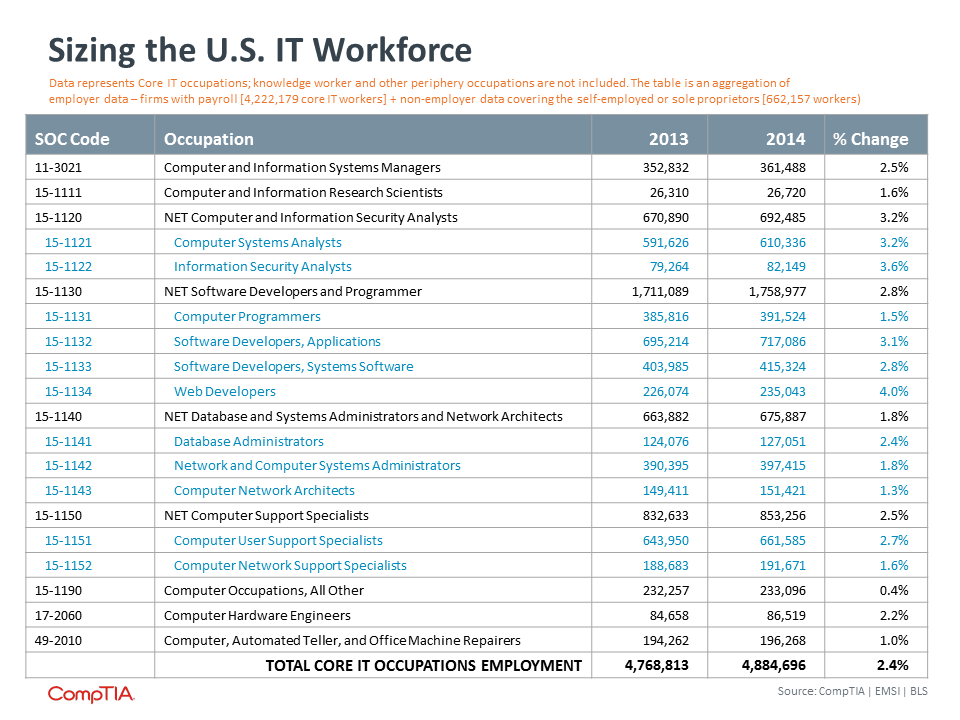 Sizing the U.S. IT Workforce Sizing the U.S. IT Workforce