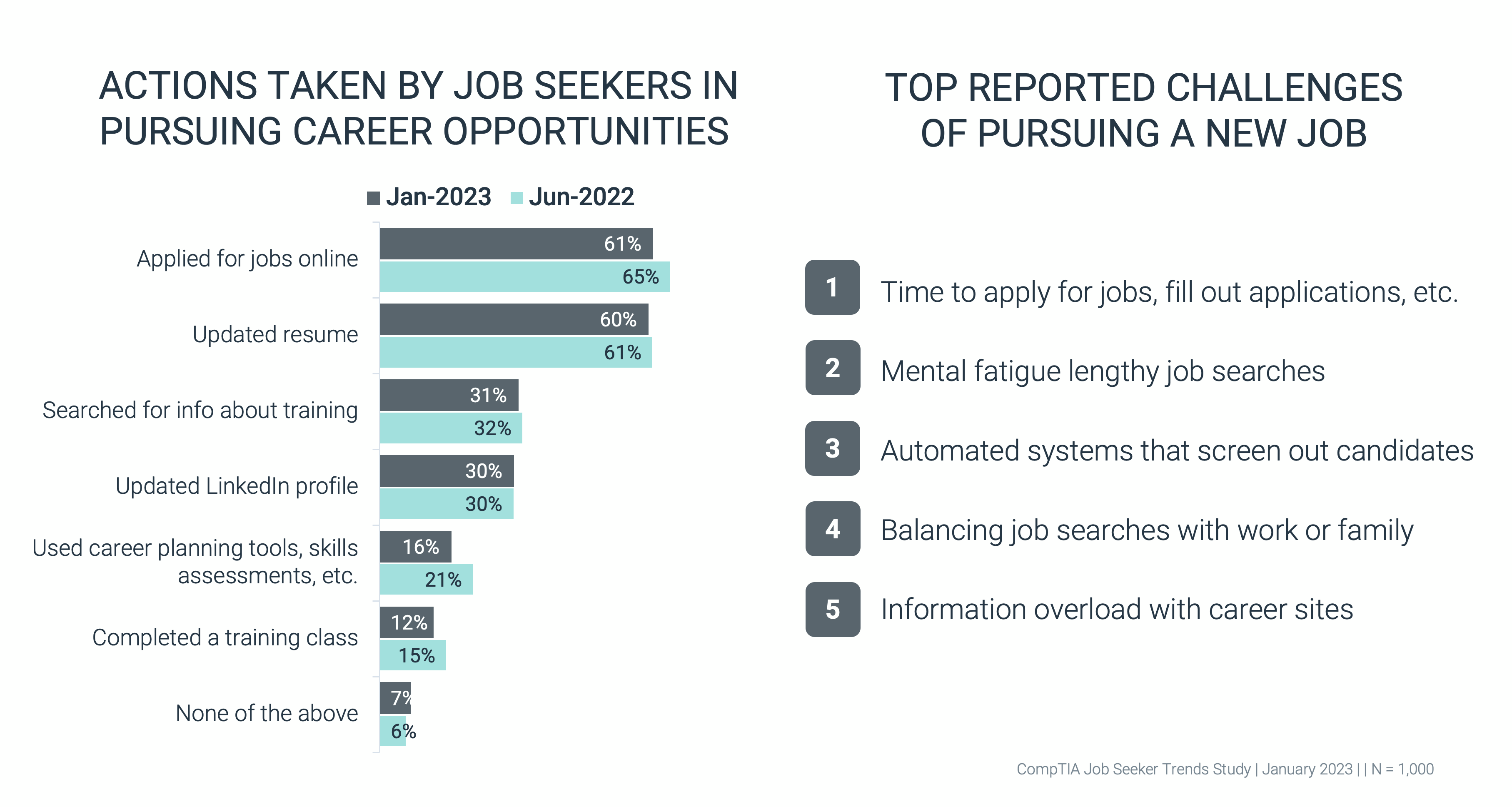 Actions Taken by Job Seekers in Pursuing Career Opportunities