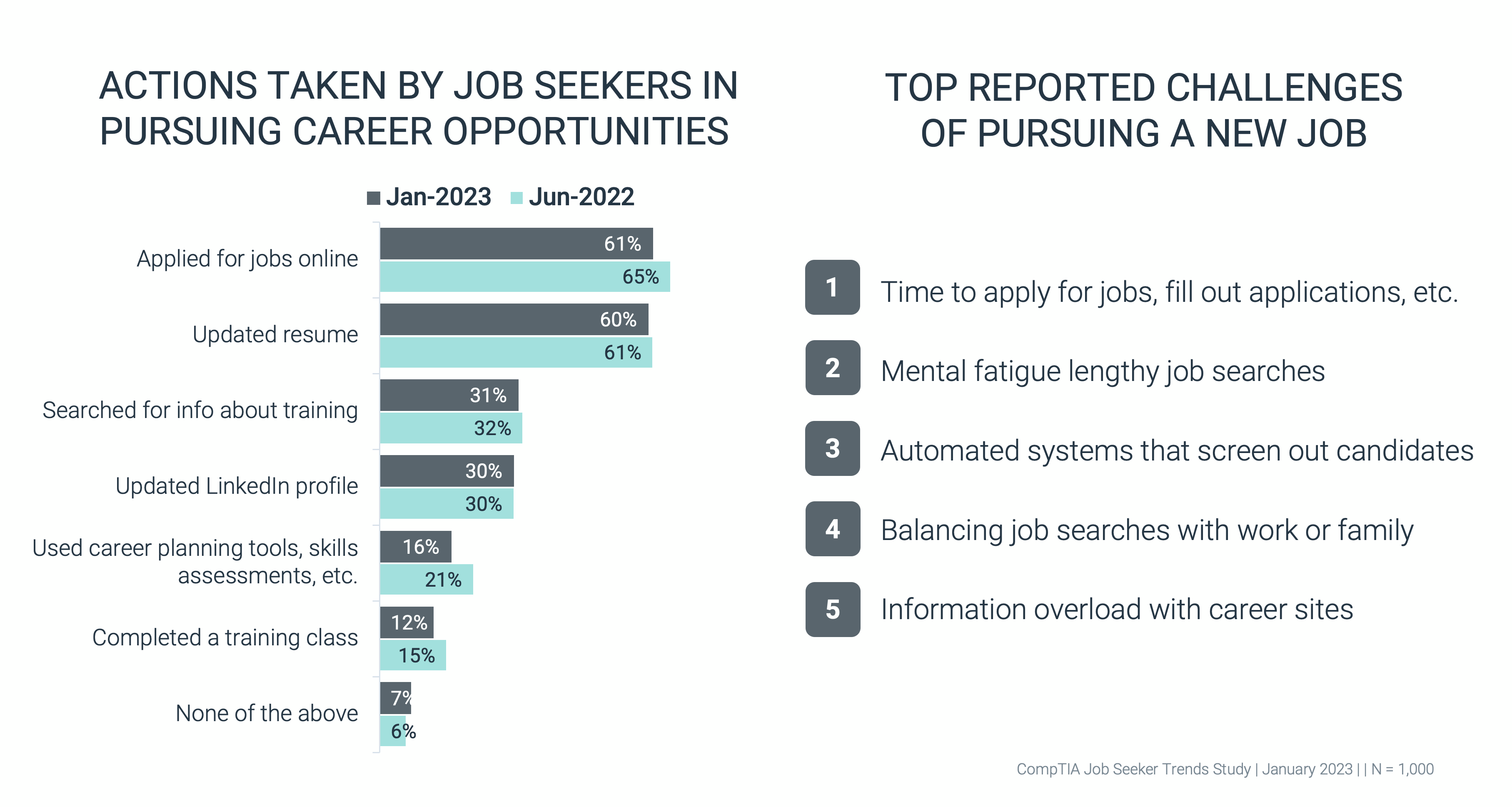 Actions Taken by Job Seekers in Pursuing Career Opportunities Actions Taken by Job Seekers in Pursuing Career Opportunities