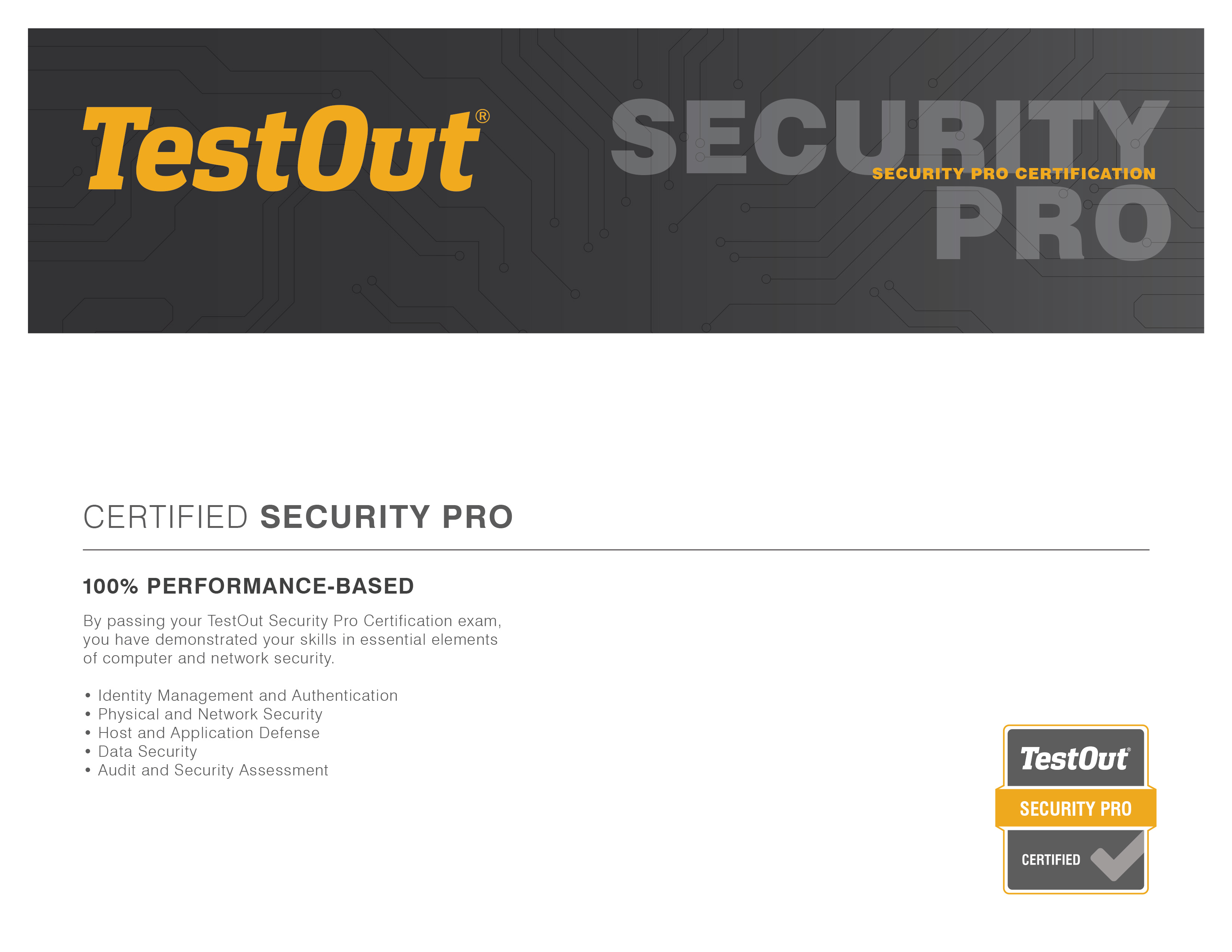 TestOut Security Pro Certification 3